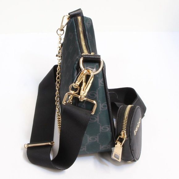 Bebe Green Mara Nylon Logo Crossbody - Picture 5 of 14